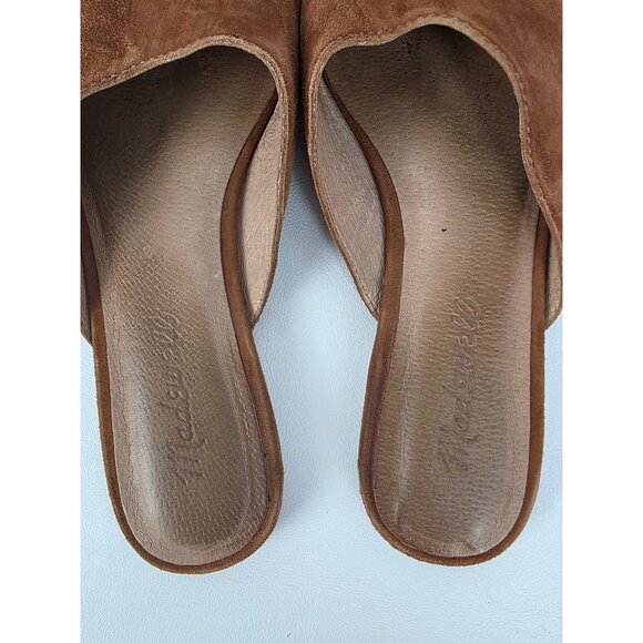 Madewell Remi Womens Brown Suede Pointed Toe Slip-On Mules Size 5 1/2 - Picture 3 of 8